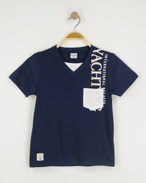 Picture of A0664 BOYS COTTON V-NECK TOP